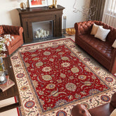 handmade Traditional Kafkaz Rust Ivory Hand Knotted RECTANGLE 100% WOOL area rug 9 x 12